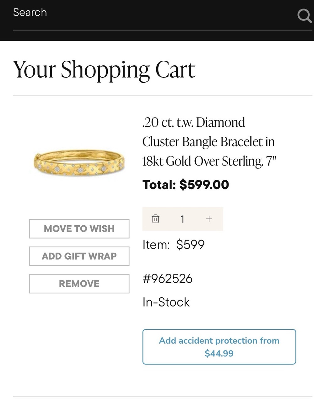 Diamond Cluster Bangle Bracelet - Picture 4 of 4